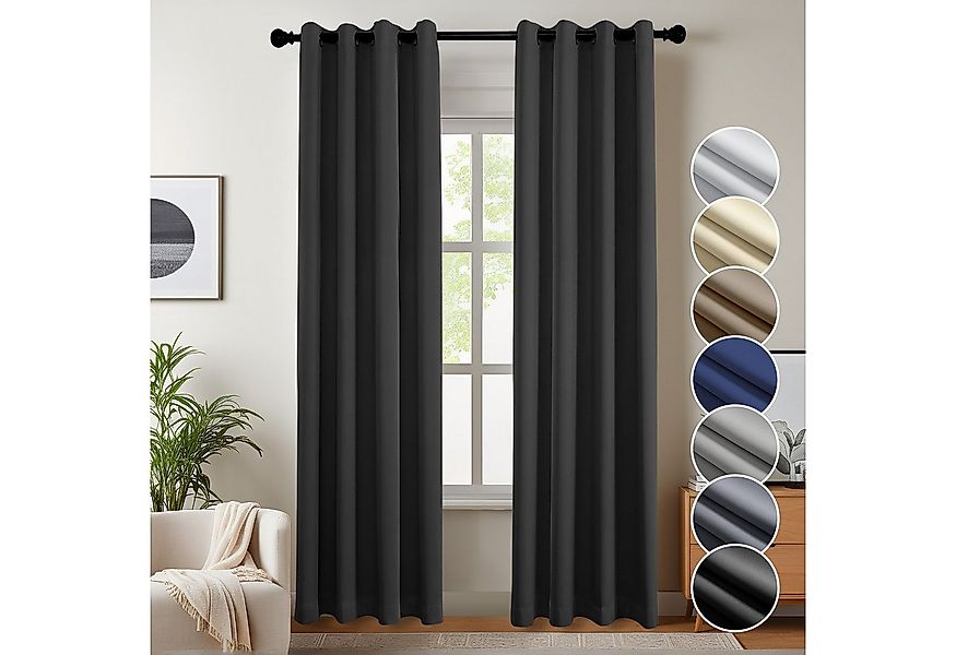 Simloveve Vorhang Gardinen Wärmeisolierende Schlafzimmer Blackout Curtain L günstig online kaufen