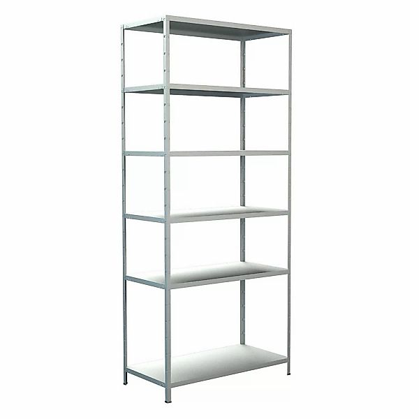Schulte Steck-Grundregal 230 cm x 100 cm x 50 cm Weiß günstig online kaufen