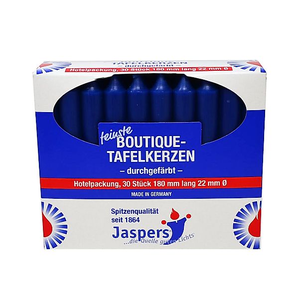 Jaspers Kerzen Tafelkerze Boutique-Kerzen Hotelpackung delftblau günstig online kaufen