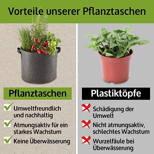 Zooprinz Pflanzkübel Pflanzsack Pflanztaschen 6er Sets günstig online kaufen