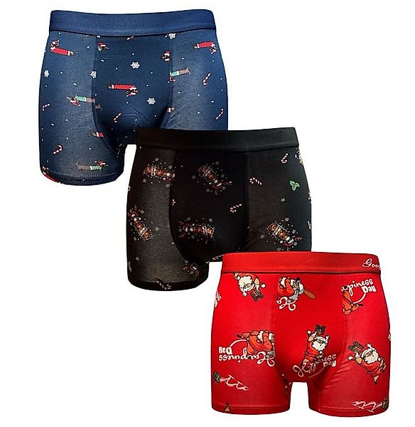 Toker Collection® Boxershorts Weihnachts Boxershort 3er Pack bunter Mix, M günstig online kaufen