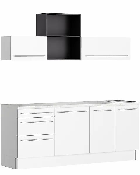 KOCHSTATION Küche »KS-Bern2«, Breite 210 cm, wahlweise mit E-Geräten, mit R günstig online kaufen