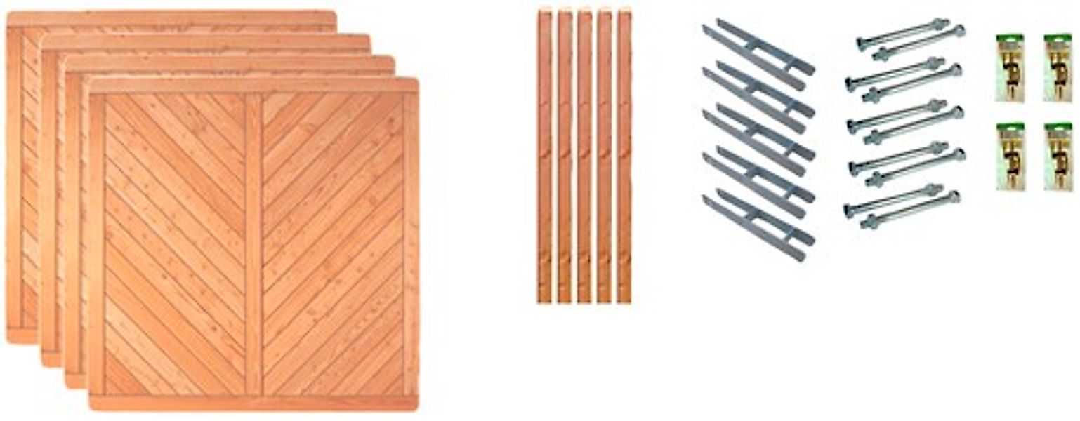 Tetzner & Jentzsch Dichtzaun »Springfield 2« 4 Elemente, LxH: 765x180 cm günstig online kaufen