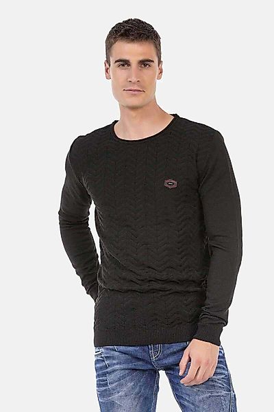 Cipo & Baxx Rundhalspullover Pullover (1-tlg) günstig online kaufen