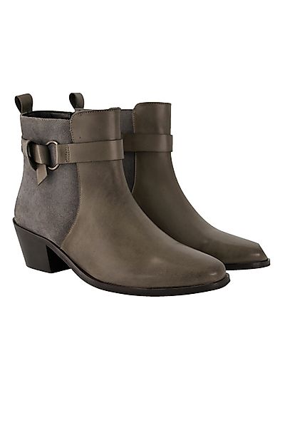 Ulla Popken Leder-Stiefeletten Ledermix Wechselfußbett Weite günstig online kaufen