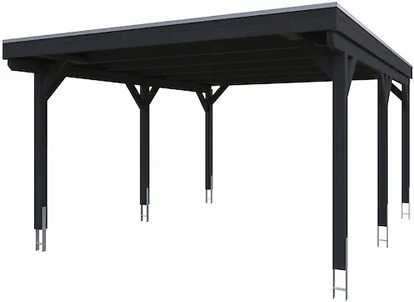 Skanholz Einzelcarport »Grunewald« Massivholz 395 cm Anthrazit günstig online kaufen