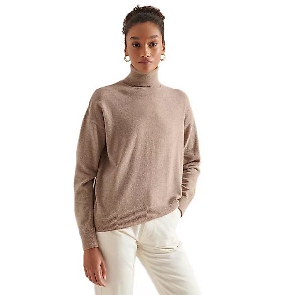 Superdry Lambswool Rollkragen Sweater XS Mid Caramel Marl günstig online kaufen