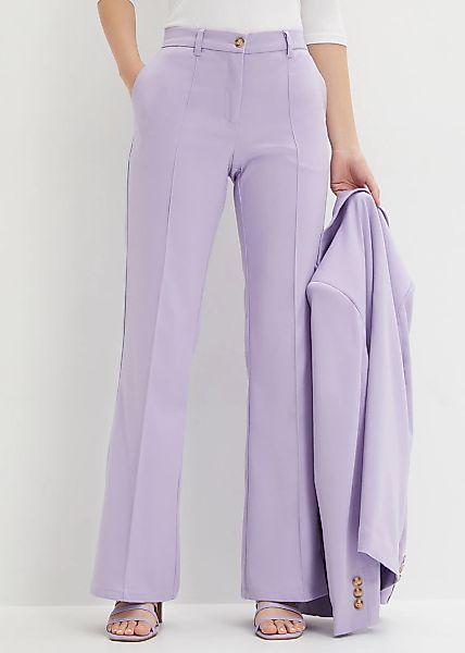 bonprix Anzughose mit Elasthan-Anteil, Regular Fit, Flared Schnitt, elegant günstig online kaufen
