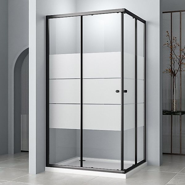 Hopibath Eckdusche milchglas Duschkabine 80x100 100x100 günstig online kaufen