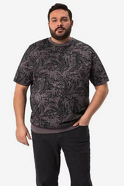 Men Plus T-Shirt Men+ T-Shirt Bauchfit Halbarm allover Print günstig online kaufen