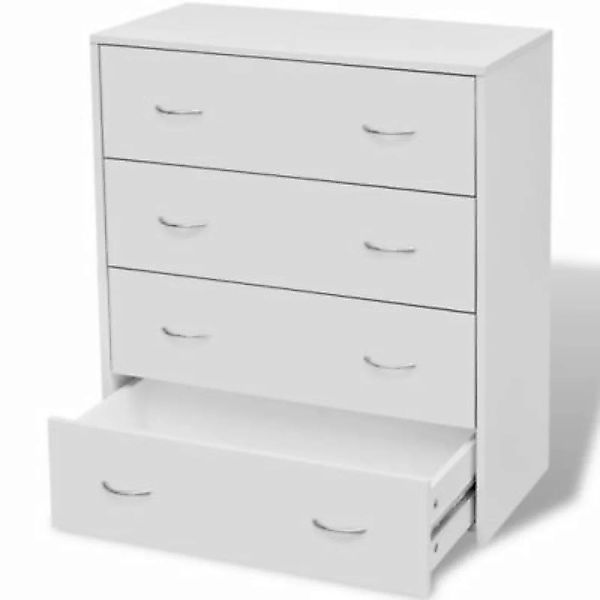 vidaXL Kommode mit 4 Schubladen 60×30,5×71 cm Weiß Sideboard weiß günstig online kaufen