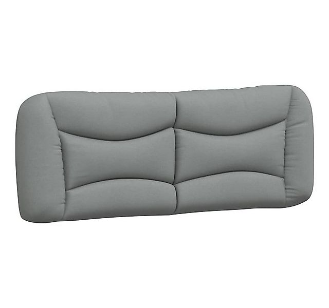 vidaXL Bett Kopfteil-Kissen "Hvar" Hellgrau 120 cm Stoff (1-tlg) günstig online kaufen