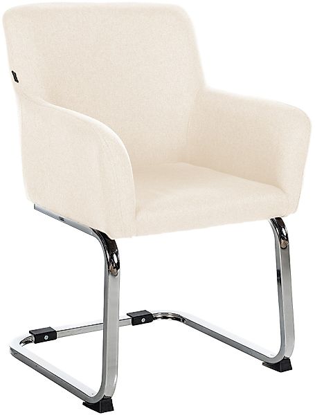 CLP Esszimmerstuhl Puka, gepolsterter Freischwinger, Edelstahl-Gestell günstig online kaufen