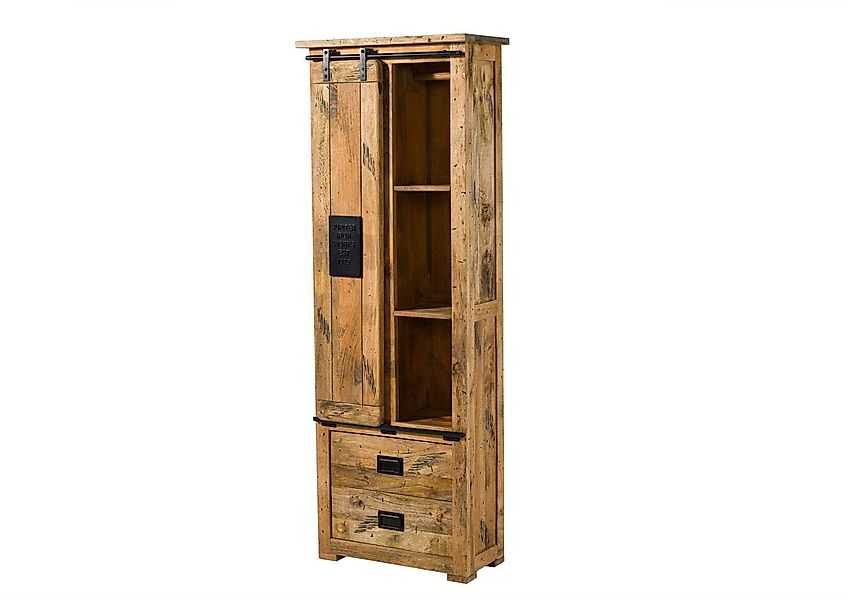 Massivmoebel24 Dreh-/Schwebetürenschrank (Schrank Mango 70x35x195 natur günstig online kaufen