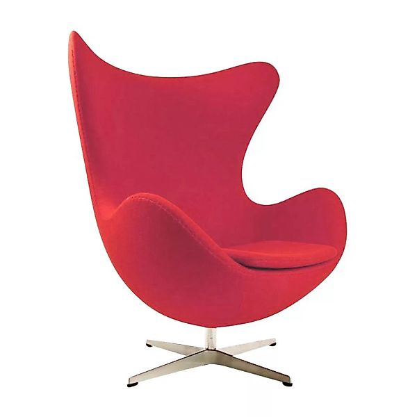 Fritz Hansen - Egg Chair/ Das Ei™ Loungesessel Stoff - rot/Stoff Divina 623 günstig online kaufen