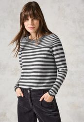 Cecil Streifenpullover mit Rundhalsausschnitt günstig online kaufen