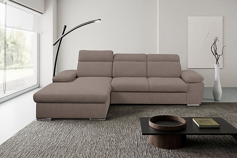 WERK2 Ecksofa »Palma modernes Schlafsofa mit Bettkasten, L-Form, B/T 282/18 günstig online kaufen
