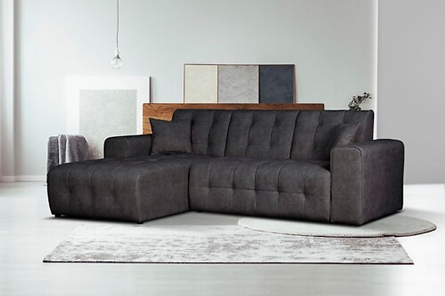 Home affaire Ecksofa »Nosia L-Form«, incl. 2 Zierkissen, mit feiner Steppun günstig online kaufen