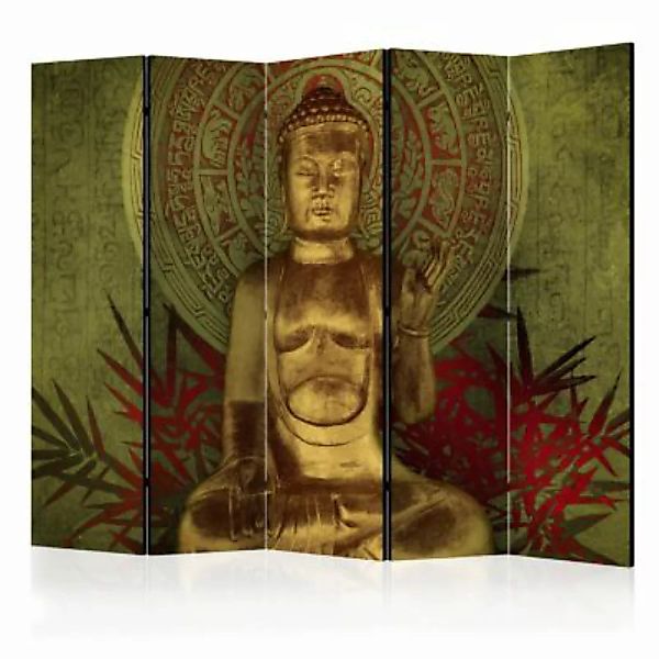 artgeist Paravent Golden Buddha II [Room Dividers] mehrfarbig Gr. 225 x 172 günstig online kaufen