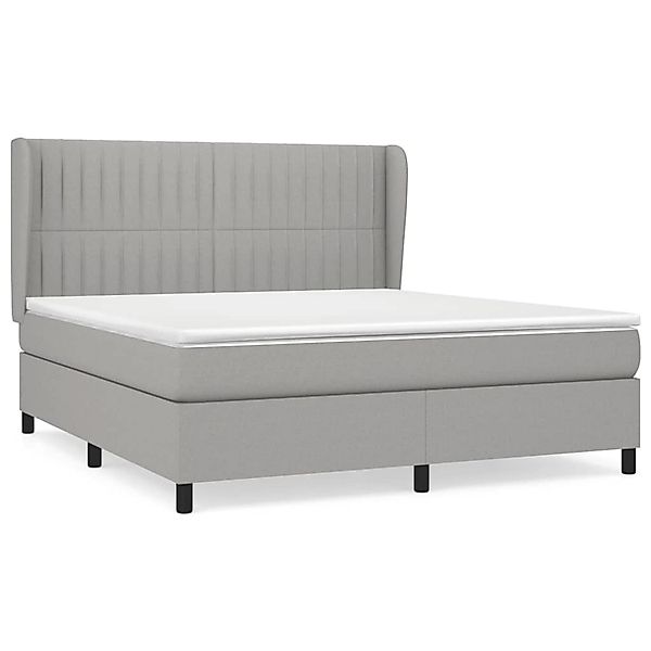 vidaXL Boxspringbett mit Matratze Hellgrau 180x200 cm Stoff1372494 günstig online kaufen