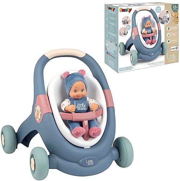 Smoby Lauflernwagen Spielzeug Little 3-in-1 Lauflernwagen Baby Puppenwagen günstig online kaufen