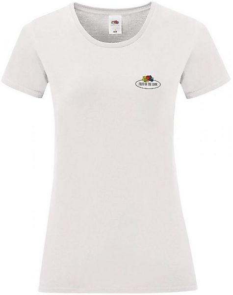 Fruit of the Loom Rundhalsshirt Ladies Vintage T Small Logo Print günstig online kaufen