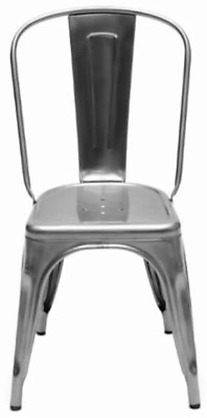 Stapelbarer Stuhl A Outdoor grau silber metall / Edelstahl - für den Außene günstig online kaufen