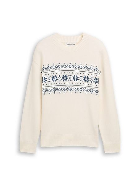 TOM TAILOR Denim Strickpullover mit Norweger-Muster günstig online kaufen