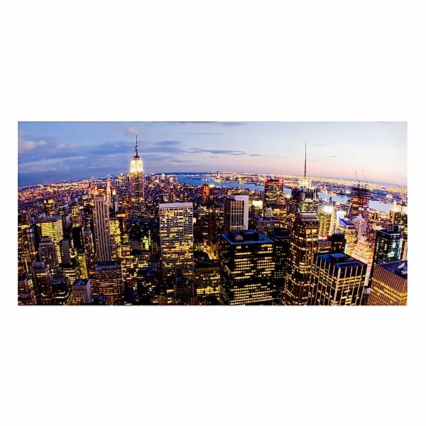 Magnettafel - Querformat 2:1 New York Skyline bei Nacht günstig online kaufen