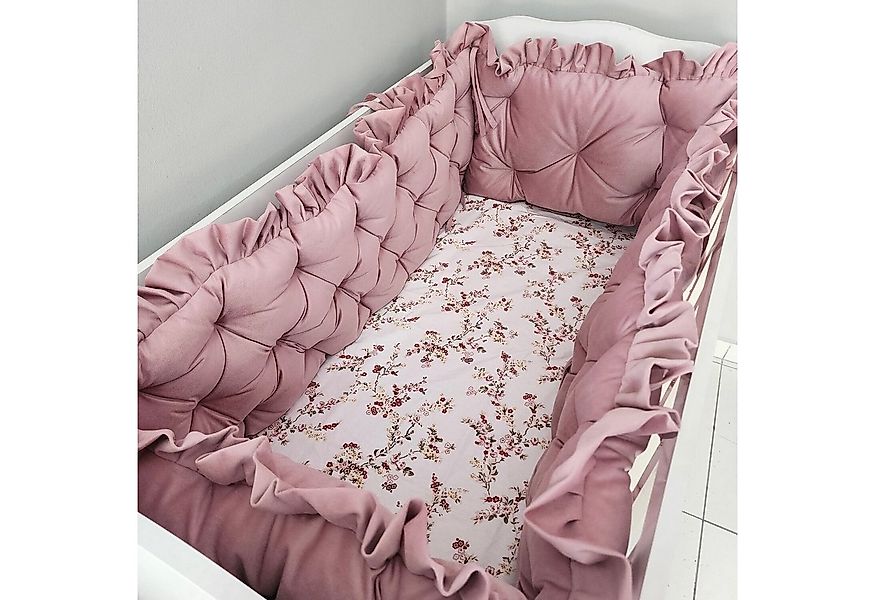 Baby Fancyroom Bettnestchen Samt Bettumrandung Nestchen Volant Kantenschutz günstig online kaufen