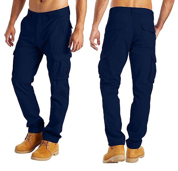 BlauerHafen Cargohose BlauerHafen Herren Cargo Hose 6 Taschen 100% Baumwoll günstig online kaufen