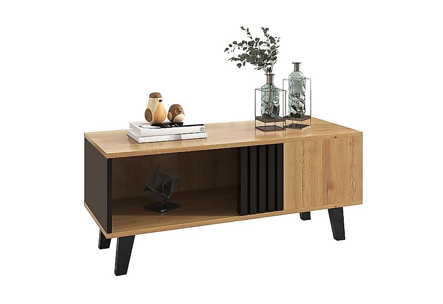 Merax Couchtisch Patchwork aus Holz, Wohnzimmertisch mit großem Stauraum, B günstig online kaufen