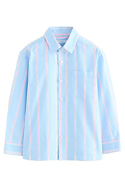 Next Langarmhemd Gestreiftes Langarmhemd aus 100 % günstig online kaufen