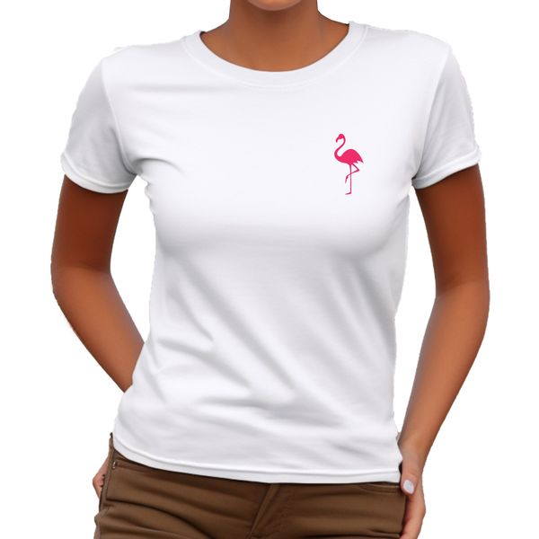 Banco T-Shirt Damen Sommer Flamingo Unifarben günstig online kaufen