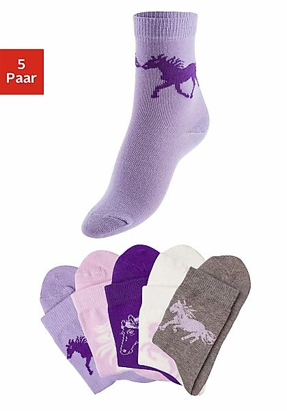 H.I.S Socken Packung, 5 Stk. tlg. mit Pferdemotiven günstig online kaufen