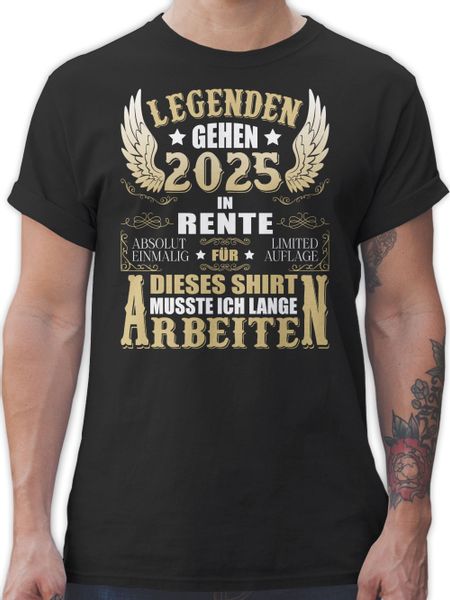 Shirtracer T-Shirt Legenden gehen 2025 in günstig online kaufen