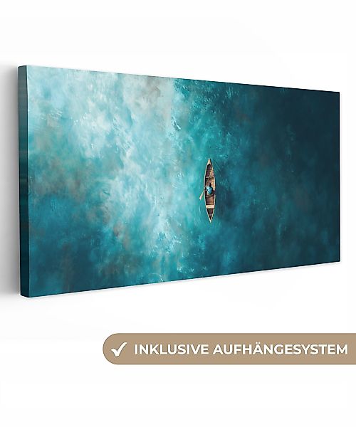 OneMillionCanvasses® Leinwandbild Panorama Boot - Wasser günstig online kaufen