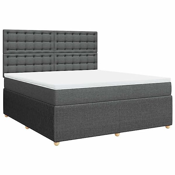 vidaXL Boxspringbett mit Matratze Dunkelgrau 180x200 cm Stoff 3292150 günstig online kaufen