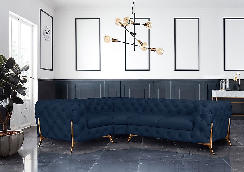 Leonique Chesterfield-Sofa »Amaury L-Form«, moderne Chersterfield-Optik, Br günstig online kaufen