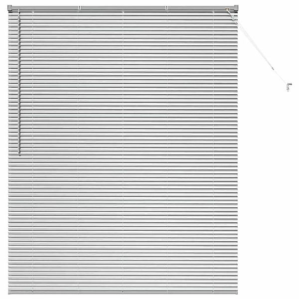 vidaXL Balkenjalousien mit Vorhängen Silber 175 x 145 cm Aluminium 42005931 günstig online kaufen