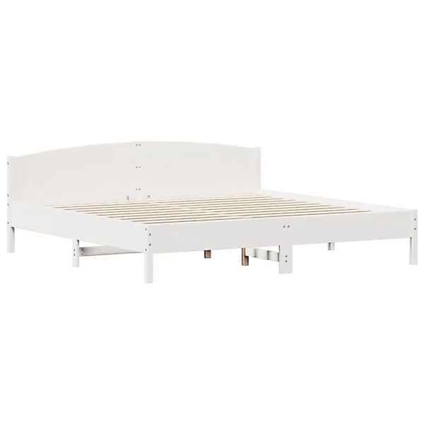 vidaXL Massivholzbett ohne Matratze Weiß 200x200 cm Kiefernholz 3216189 günstig online kaufen