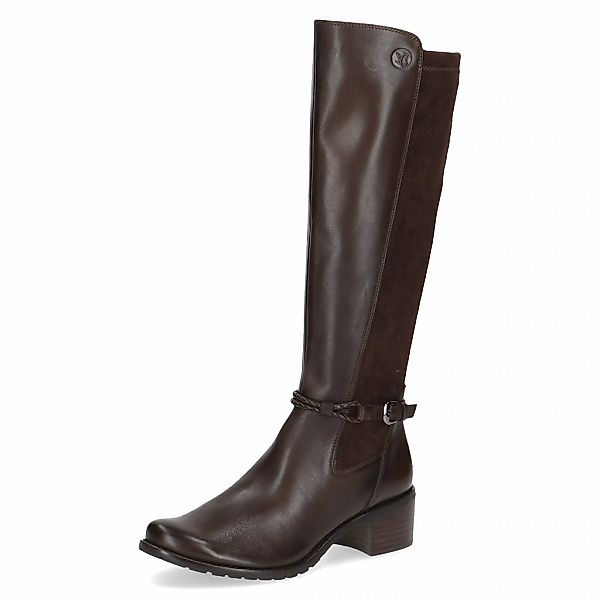 Caprice Stiefel, Blockabsatz, Langschaftstiefel, Businessstiefel mit Flecht günstig online kaufen