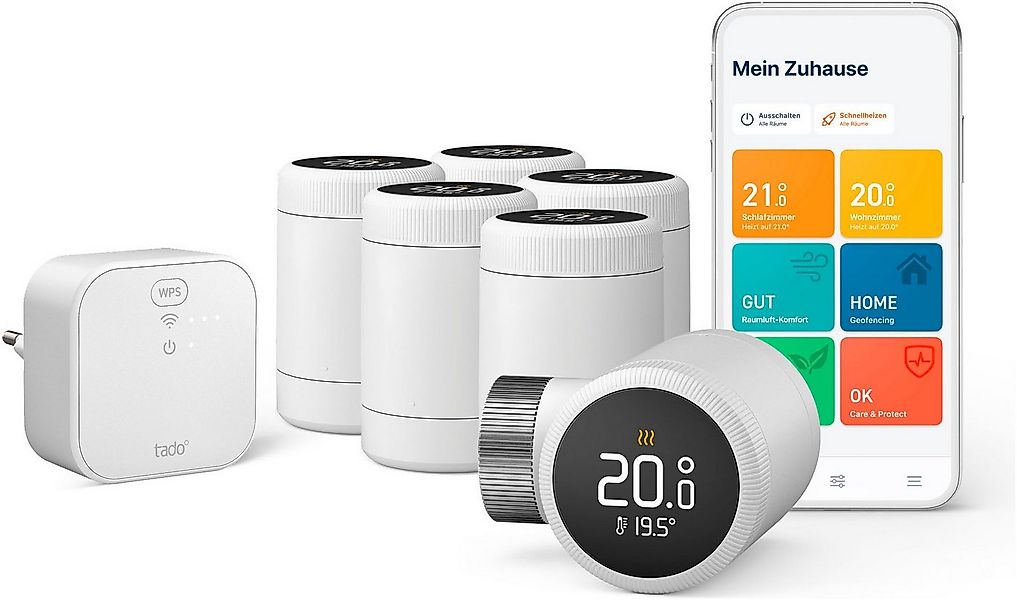 Tado Heizkörperthermostat 6x Smart X + Bridge X, (Set, 7 St) günstig online kaufen