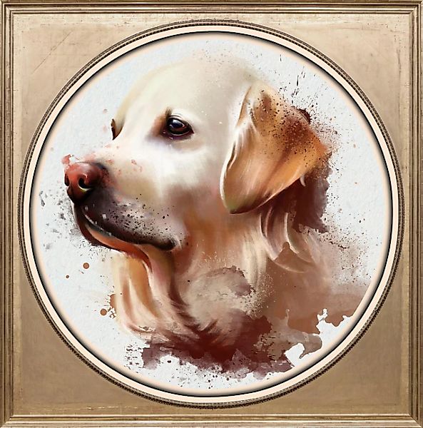 queence Acrylglasbild »Golden Retriever«, Kunst-Gemälde-Tiere-Hund-Hunde-Hu günstig online kaufen