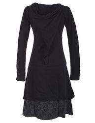 Vishes Jerseykleid Langarm Lagenlookkleid mit Zipfelkapuze günstig online kaufen