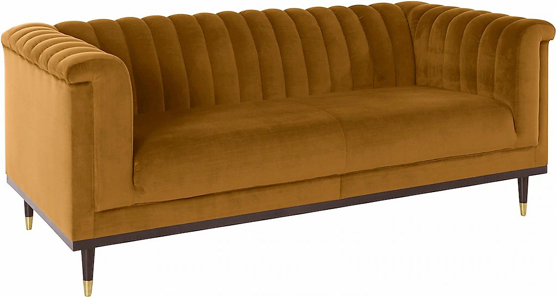 Home affaire 2-Sitzer "Chamby" mit Holzrahmen unten und Steppung im Lehnenb günstig online kaufen