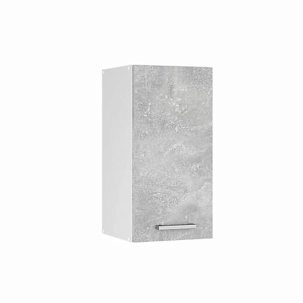 Vicco Schranksystem R-Line, Beton/Weiß, 40 cm mit offenen Regalen günstig online kaufen