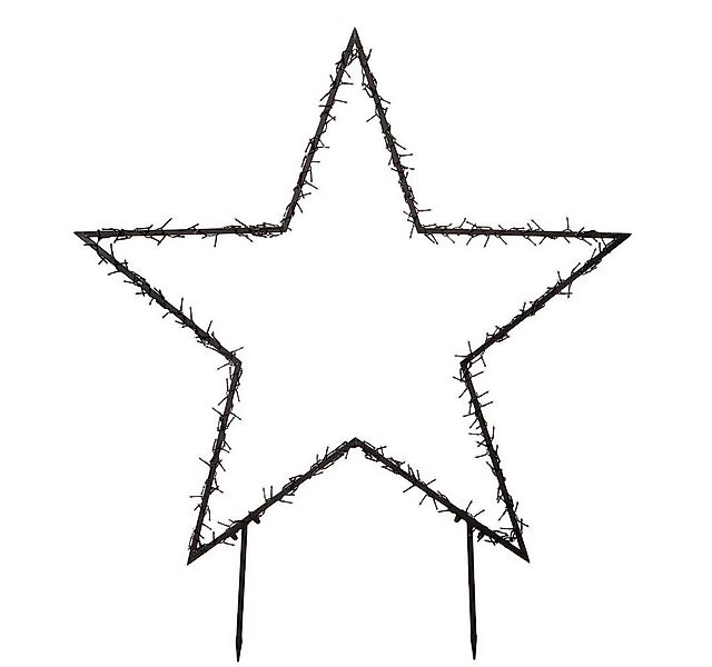 Luca Lighting LED Stern LED Gartenstecker Leuchtstern Metall schwarz, LED f günstig online kaufen