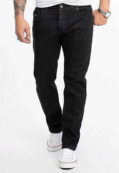 Rock Creek Regular-fit-Jeans Herren Jeans Stonewashed Schwarz RC-2277 günstig online kaufen