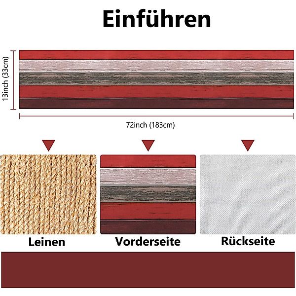 Kaket Tischläufer Tischläufer Leinenoptik 33×183 cm – modern, waschbar, Frü günstig online kaufen